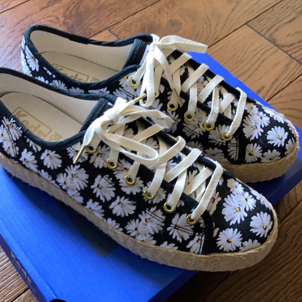 Keds Triple Kick Daisy black shoes size 8 - Picture 6 of 8